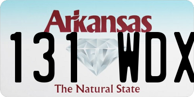 AR license plate 131WDX