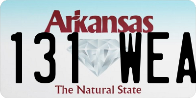 AR license plate 131WEA
