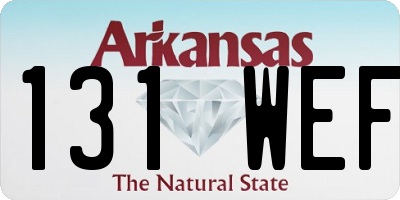 AR license plate 131WEF