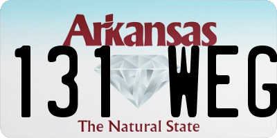 AR license plate 131WEG