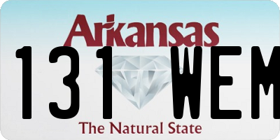AR license plate 131WEM