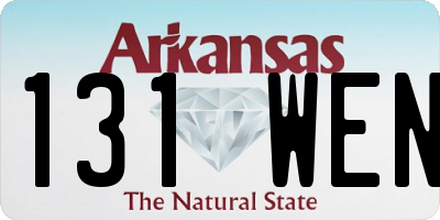 AR license plate 131WEN