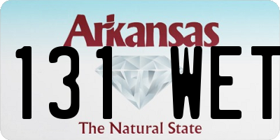 AR license plate 131WET