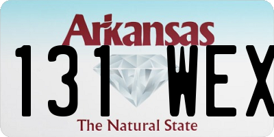 AR license plate 131WEX