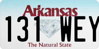 AR license plate 131WEY