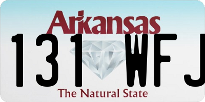 AR license plate 131WFJ