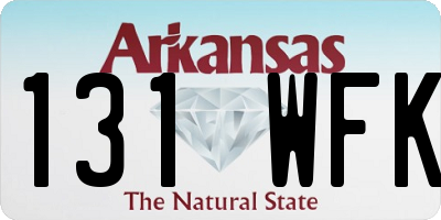 AR license plate 131WFK
