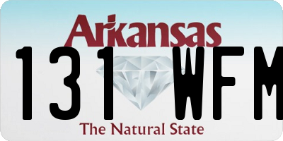 AR license plate 131WFM