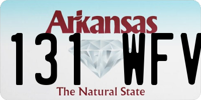 AR license plate 131WFV