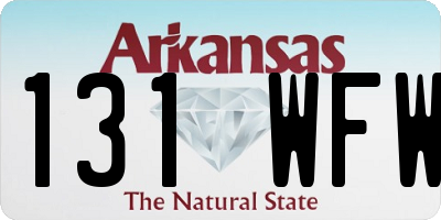 AR license plate 131WFW