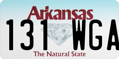 AR license plate 131WGA