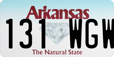 AR license plate 131WGW