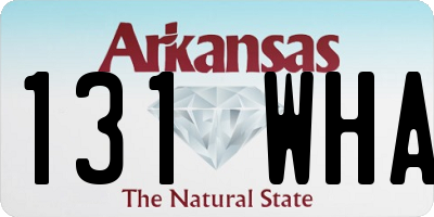 AR license plate 131WHA