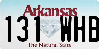 AR license plate 131WHB