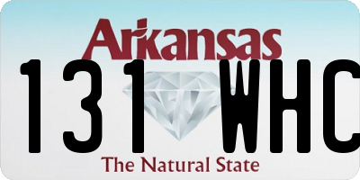 AR license plate 131WHC