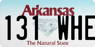 AR license plate 131WHE