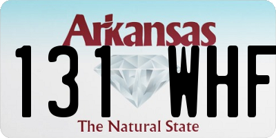 AR license plate 131WHF