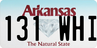 AR license plate 131WHI