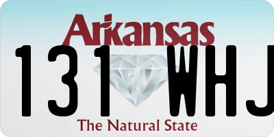 AR license plate 131WHJ