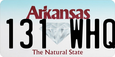 AR license plate 131WHQ
