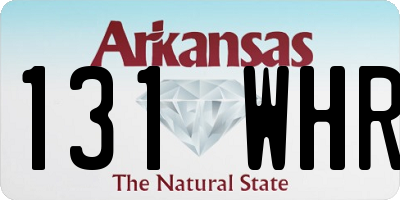 AR license plate 131WHR
