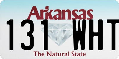 AR license plate 131WHT