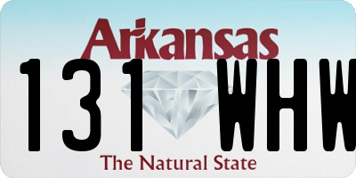 AR license plate 131WHW
