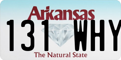 AR license plate 131WHY