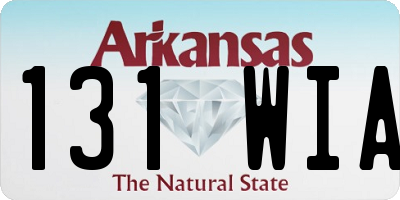 AR license plate 131WIA