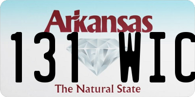 AR license plate 131WIC