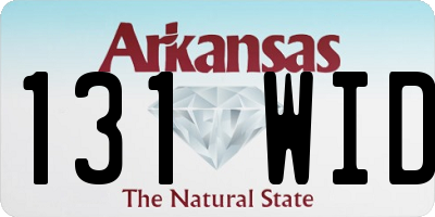 AR license plate 131WID