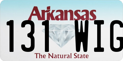 AR license plate 131WIG