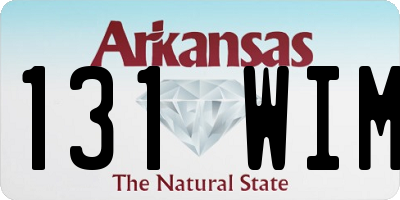 AR license plate 131WIM