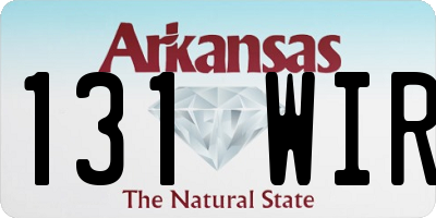 AR license plate 131WIR