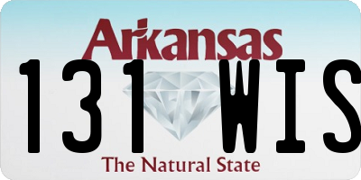 AR license plate 131WIS