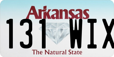 AR license plate 131WIX