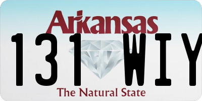 AR license plate 131WIY