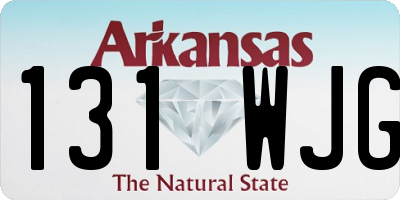 AR license plate 131WJG