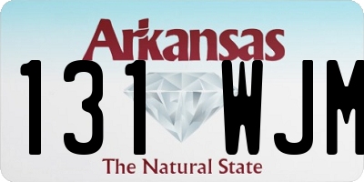 AR license plate 131WJM