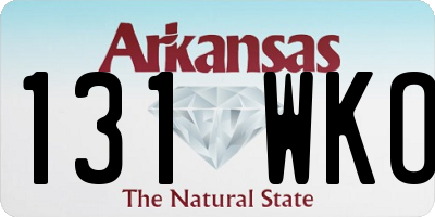 AR license plate 131WKO
