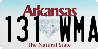 AR license plate 131WMA