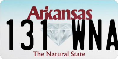 AR license plate 131WNA