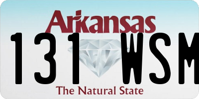 AR license plate 131WSM