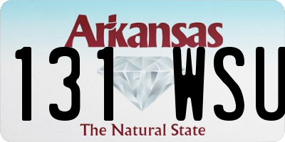 AR license plate 131WSU
