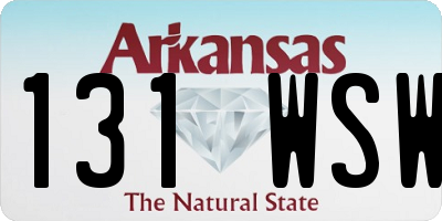 AR license plate 131WSW