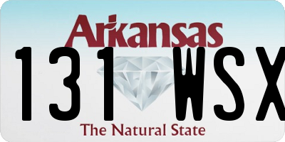 AR license plate 131WSX