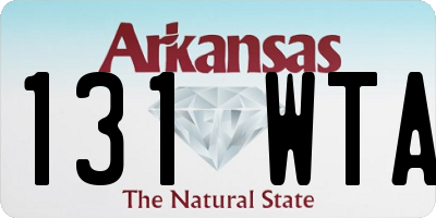 AR license plate 131WTA