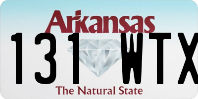 AR license plate 131WTX