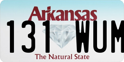 AR license plate 131WUM