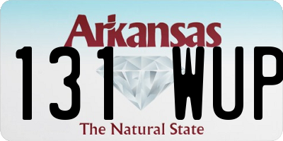 AR license plate 131WUP